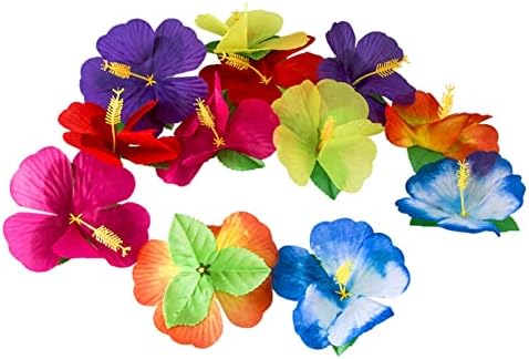 60 Pcs Artificial Hibiscus Flowers Hawaiian Faux F... - Image 3
