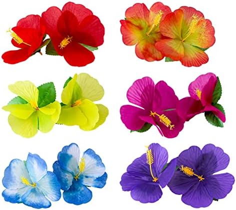 60 Pcs Artificial Hibiscus Flowers Hawaiian Faux F... - Image 7
