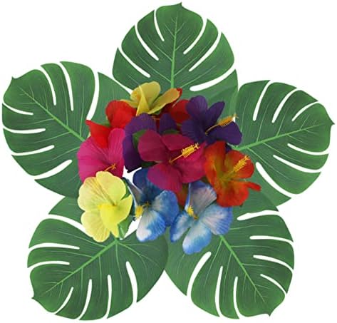 60 Pcs Artificial Hibiscus Flowers Hawaiian Faux F... - Image 4