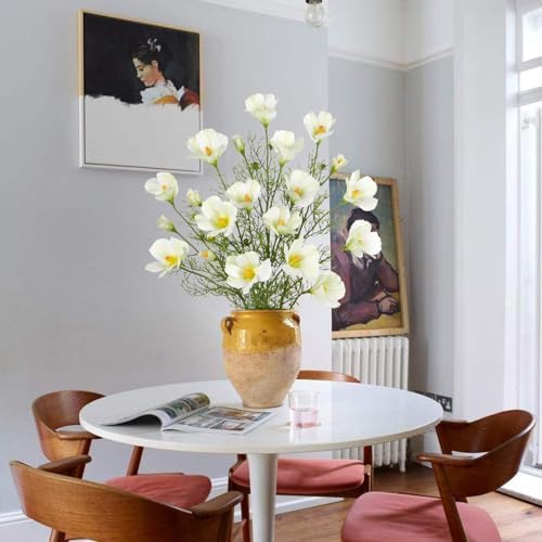 Briful 5PCS Fake Flowers Sprays White Hibiscus Art... - Image 6