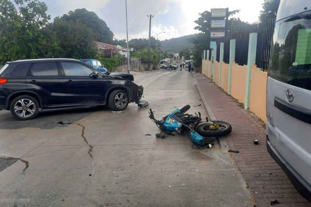 Motorcyclist injured in morning collision on A.Th. Illidge Road | THE DAILY HERALD
