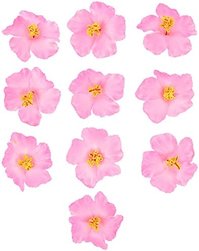 10pcs Pink Hibiscus Artificial Flowers for Diy, Pa... - Image 2