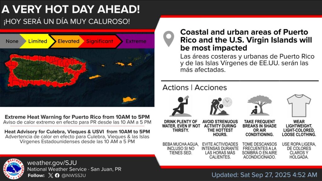 Sunshine and a few clouds, heat advisory, high 91 – Virgin Islands Free Press Sunshine and a few clouds, heat advisory, high 91 – Virgin Islands Free Press