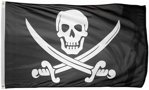 3x5 Ft Pirate Jack Rackham Polyester Flag with Bra... - Image 2
