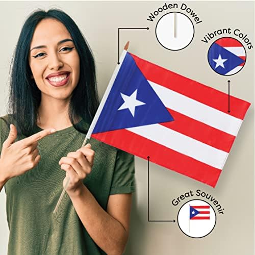 Puerto Rico Flag 12x18", Canvas Header, 3 Double S... - Image 5