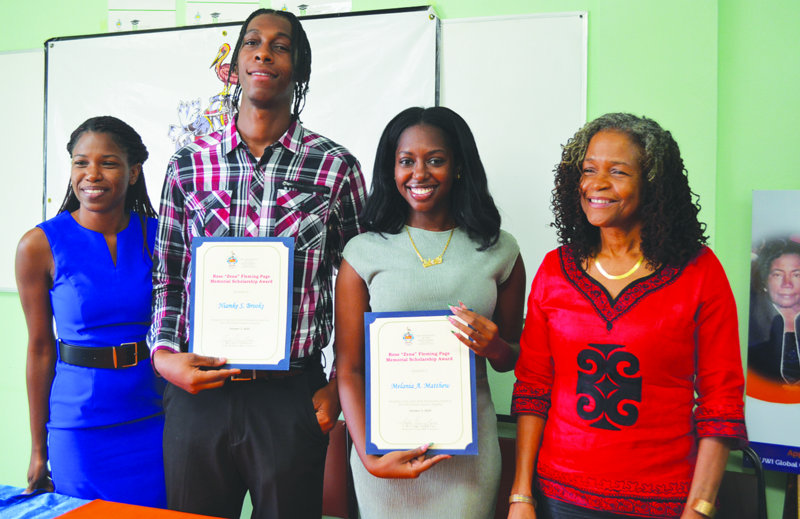 NIAMKE BROOKS AND MELANIA MATTHEW AWARDED ROSE “ZENA” FLEMING-PAGE MEMORIAL SCHOLARSHIPS NIAMKE BROOKS AND MELANIA MATTHEW AWARDED ROSE “ZENA” FLEMING-PAGE MEMORIAL SCHOLARSHIPS