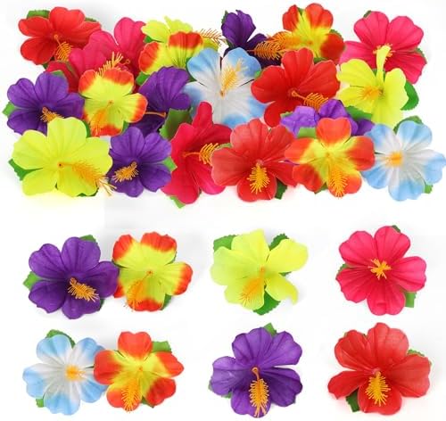 Artificial Hibiscus Flowers, 6 Colors Tropical Dec... - Image 2