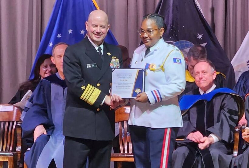 BDF Major Megan Aspinall earns International Academic excellence award in US Military Studies BDF Major Megan Aspinall earns International Academic excellence award in US Military Studies