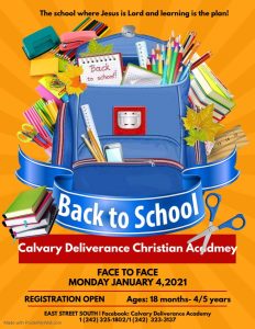Calvary Deliverance Christian Academy announces its preschool closure! Calvary Deliverance Christian Academy announces its preschool closure!