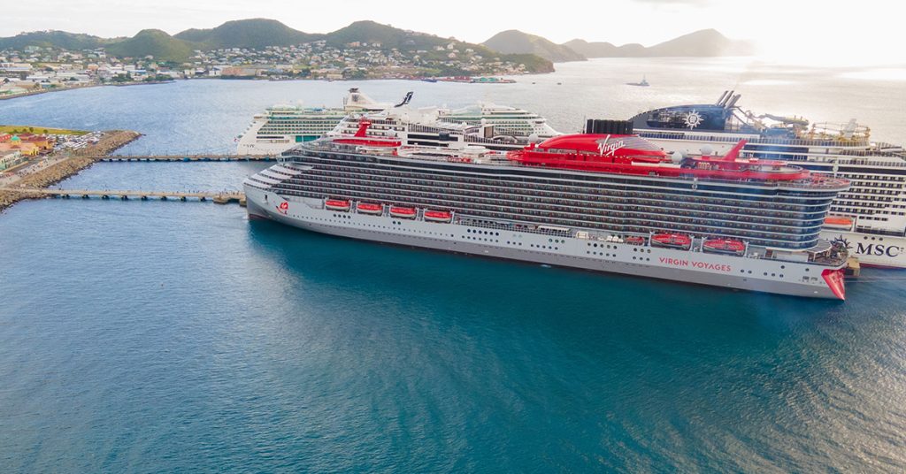 Virgin Voyages’ New Cruise Ship Just Made Its First Call to St Kitts