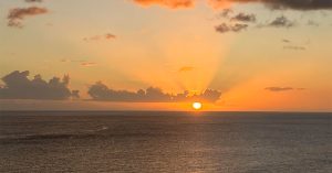 A Martinique Sunset at Sea