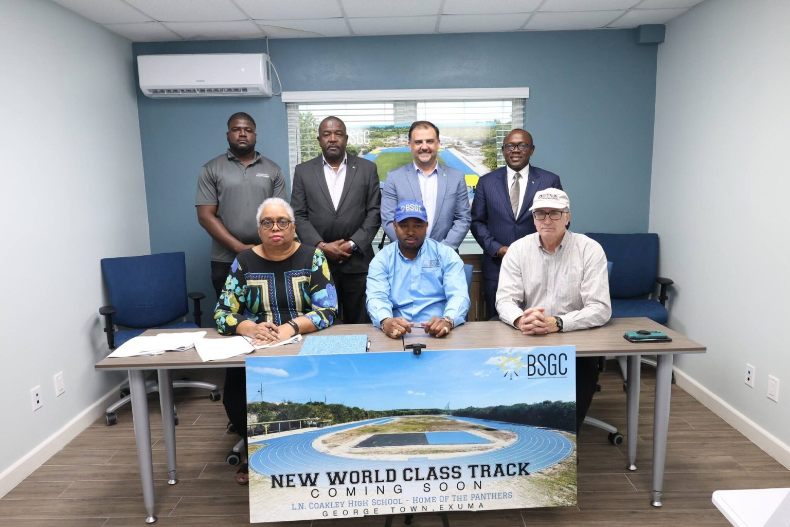 Bahamas Striping Group for donating athletic track infrastructure to L.N. Coakley School in Exuma and Preston Albury High School in Eleuthera