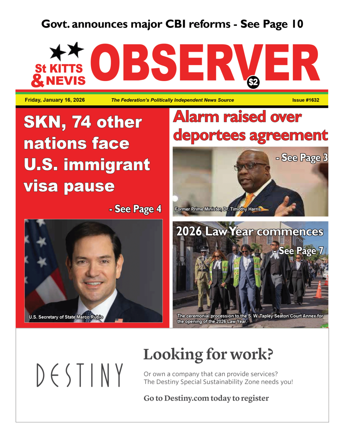 Front Page, January 16th, 2026 Front Page, January 16th, 2026