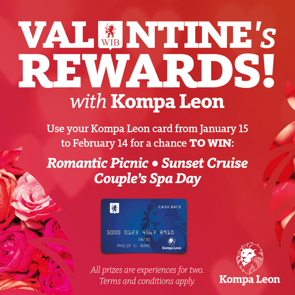 Make your purchases more rewarding with Kompa Leon and Win a Valentine’s Experience for Two! Make your purchases more rewarding with Kompa Leon and Win a Valentine’s Experience for Two!
