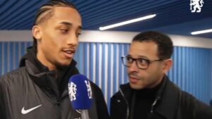 ‘My club is back’ – Chelsea fans compare Liam Rosenior to Jose Mourinho as he gatecrashes Joao Pedro’s live TV interview