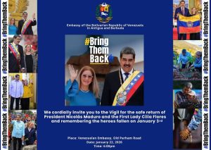 PRESS RELEASE:  Embassy of the Bolivarian Republic of Venezuela in Antigua and Barbuda.