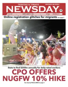 Trinidad and Tobago Newsday – Tuesday January 27th 2026