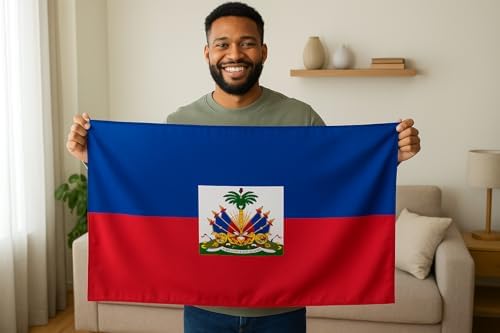 Haiti 3x5 FT Flag – Haitian National Flag with Bra... - Image 8