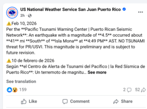 5.0 Magnitude Earthquake Shakes Caribbean Sea South of Isla de Mona – Virgin Islands Free Press
