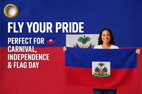Haiti 3x5 FT Flag – Haitian National Flag with Bra... - Image 7