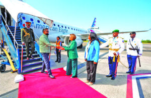 President Ali arrives in Belize on 3-day state visit