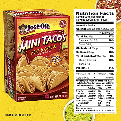 Jose Ole Mini Tacos Beef & Cheese, 16.2 Oz - Image 8