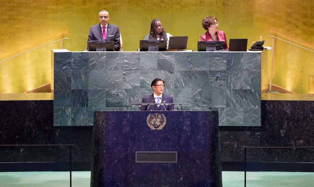 Ambassador Mutryce Williams of St. Kitts and Nevis Welcomes Philippine President Marcos at the UN General Assembly