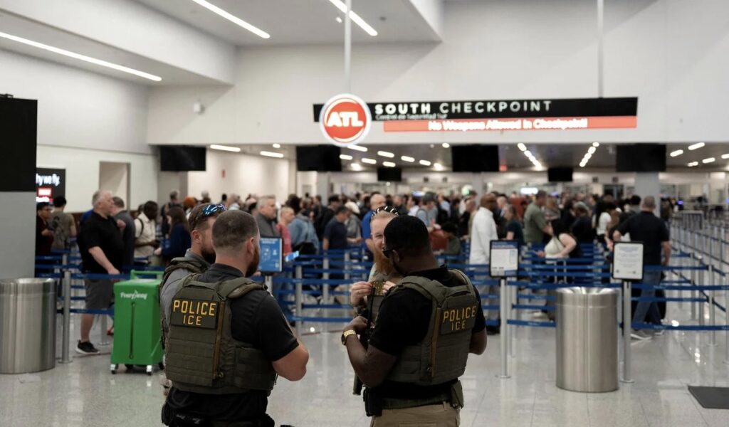 ICE agents deployed to some U.S. airports as TSA lines stretch for hours
