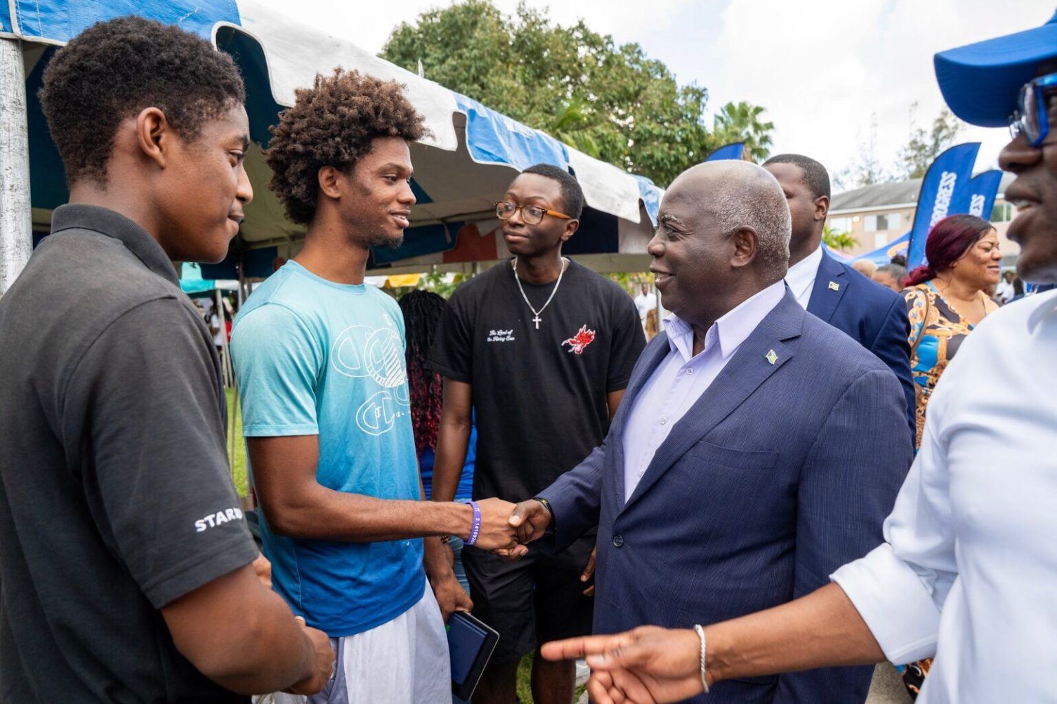 PLP Leadership on the ground at UB echoing the message “Choose Progress”