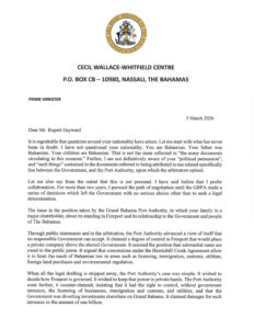 PM Philip Davis KC writes Rupert Hayward of GBPA