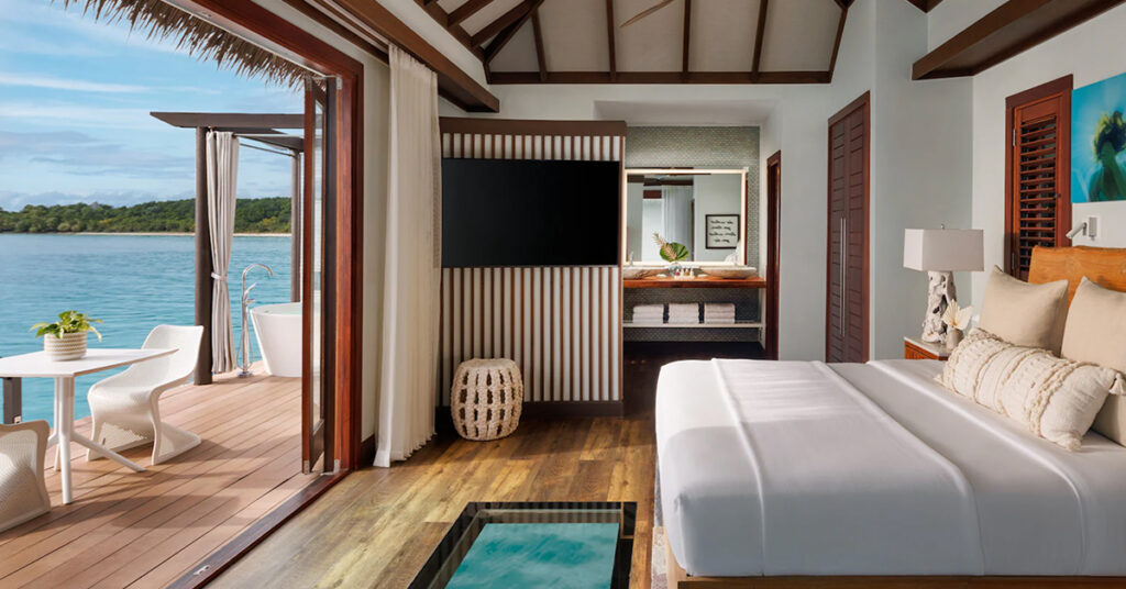 This Caribbean All-Inclusive Has Overwater Bungalows With Glass Floors, Hammocks and Outdoor Showers, and Private Infinity Pools